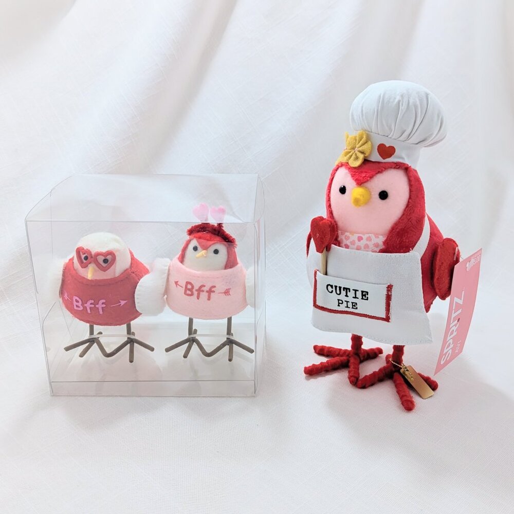 2023 Spritz Target Valentine's Day Birds "Avi" Cutie Pie Chef Mini BFF Bird LOT